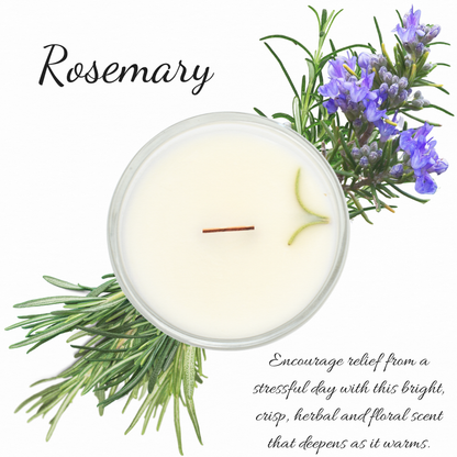 Rosemary | Essential Oil | Glass Cup Tealight Candles