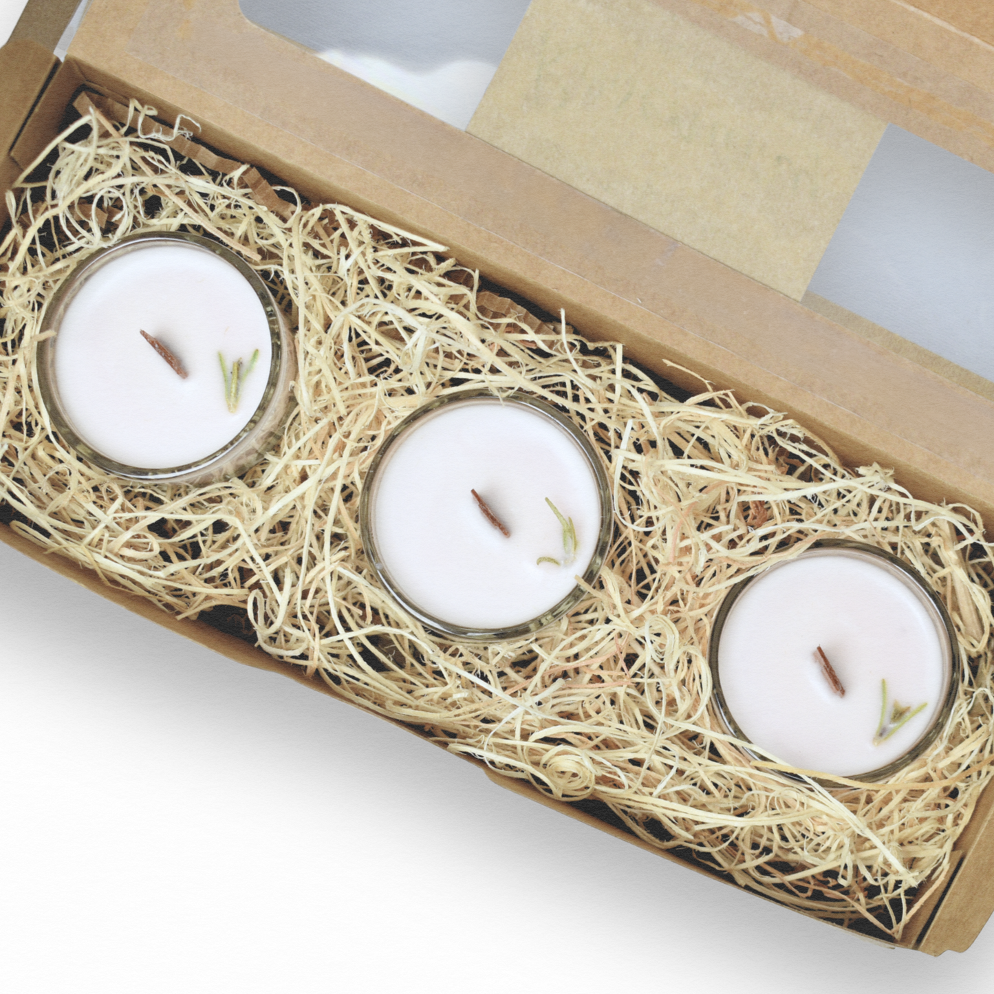 Rosemary | Essential Oil | Glass Cup Tealight Candles