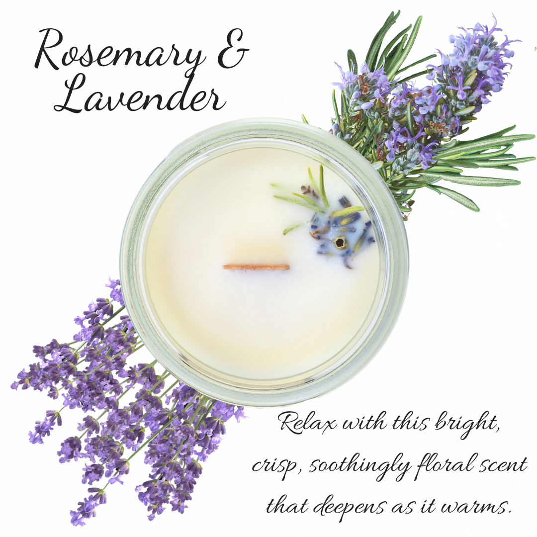 Rosemary & Lavender | Essential Oil | 3 oz Jar Candle