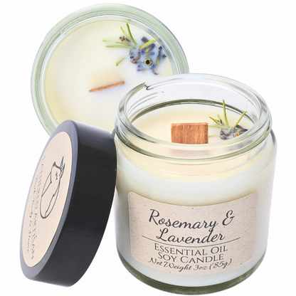 Rosemary & Lavender | Essential Oil | 3 oz Jar Candle