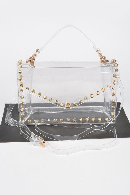 Round Stud Clear Bag - It's a Girly Place