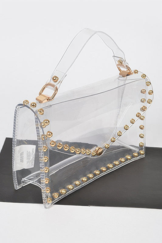 Round Stud Clear Bag - It's a Girly Place