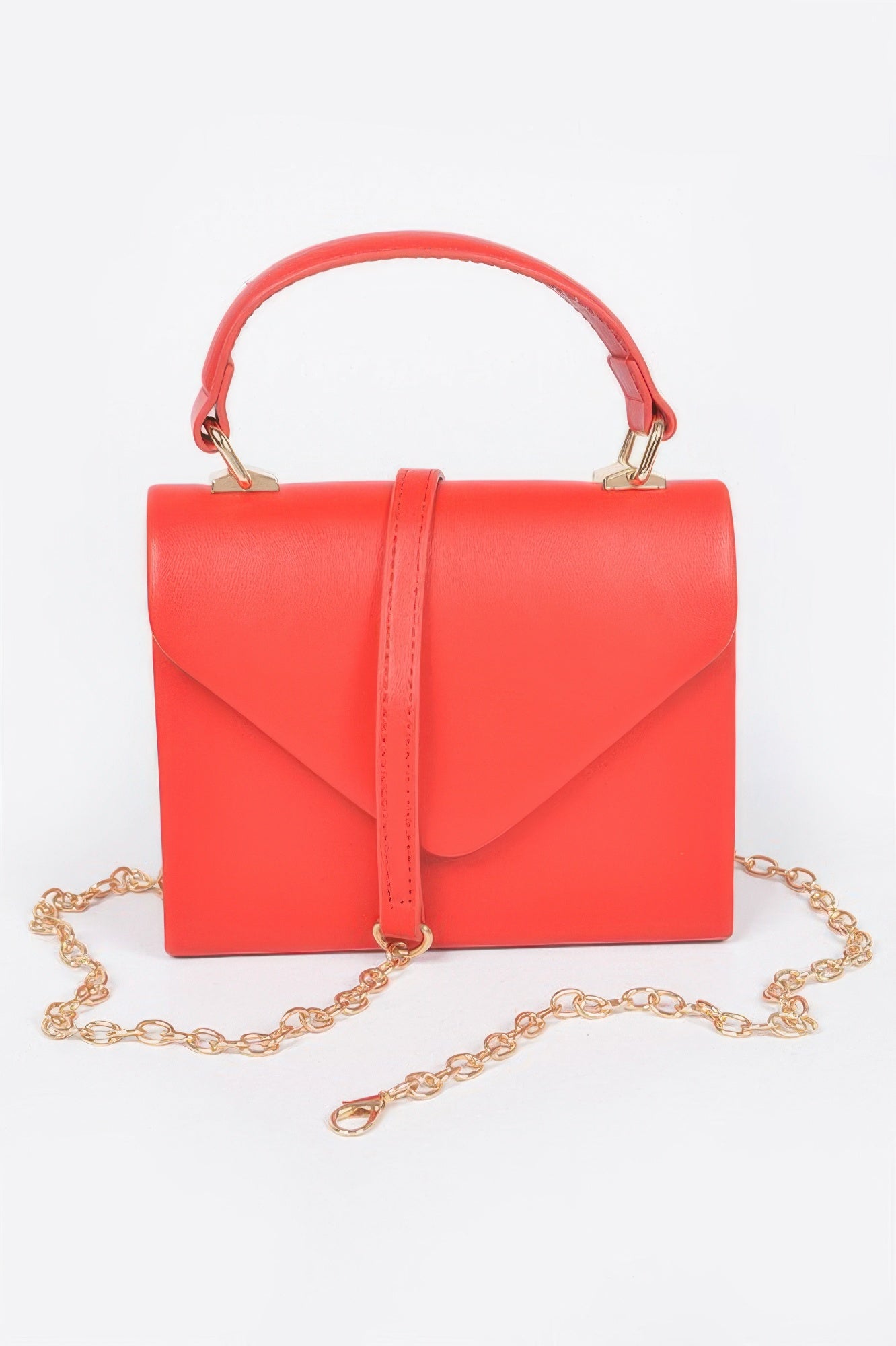 Faux Leather Simple Handle Clutch - It's a Girly Place