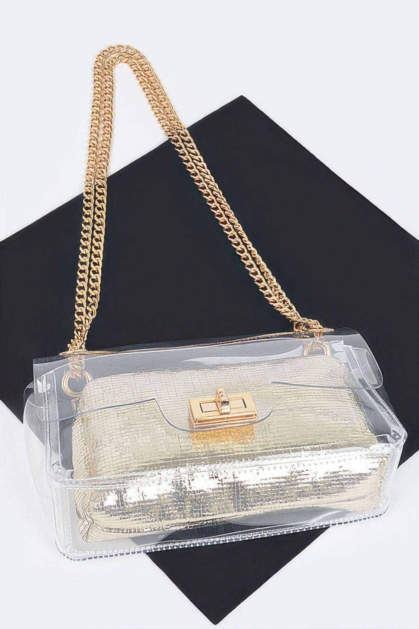 Clear Pvc Clutch With Shiny Pouch - It's a Girly Place