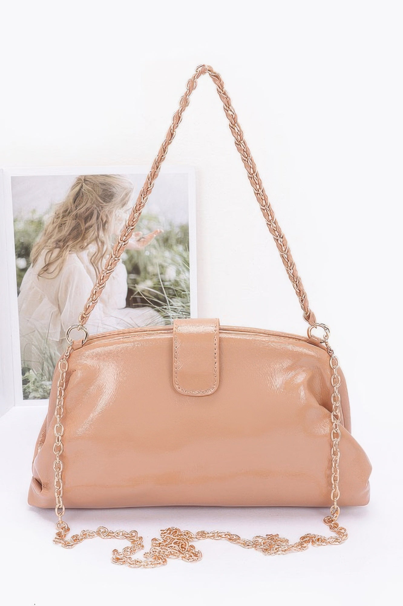 Enamel Frame Shoulder Bag - It's a Girly Place
