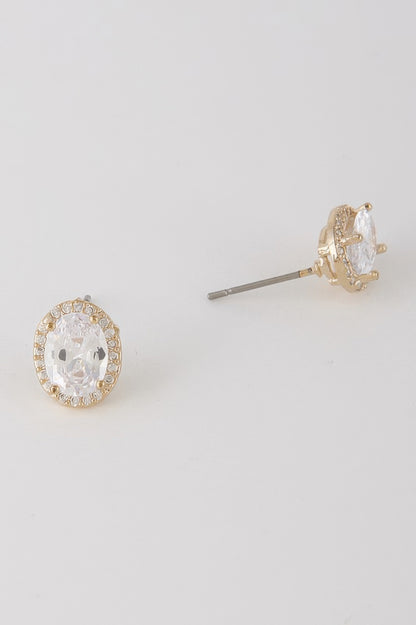 Oval Rhinestone Queen Inspired Earrings - It's a Girly Place