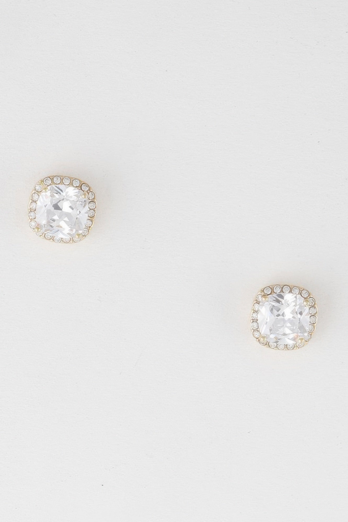 Rounded Square Rhinestone Earrings - It's a Girly Place