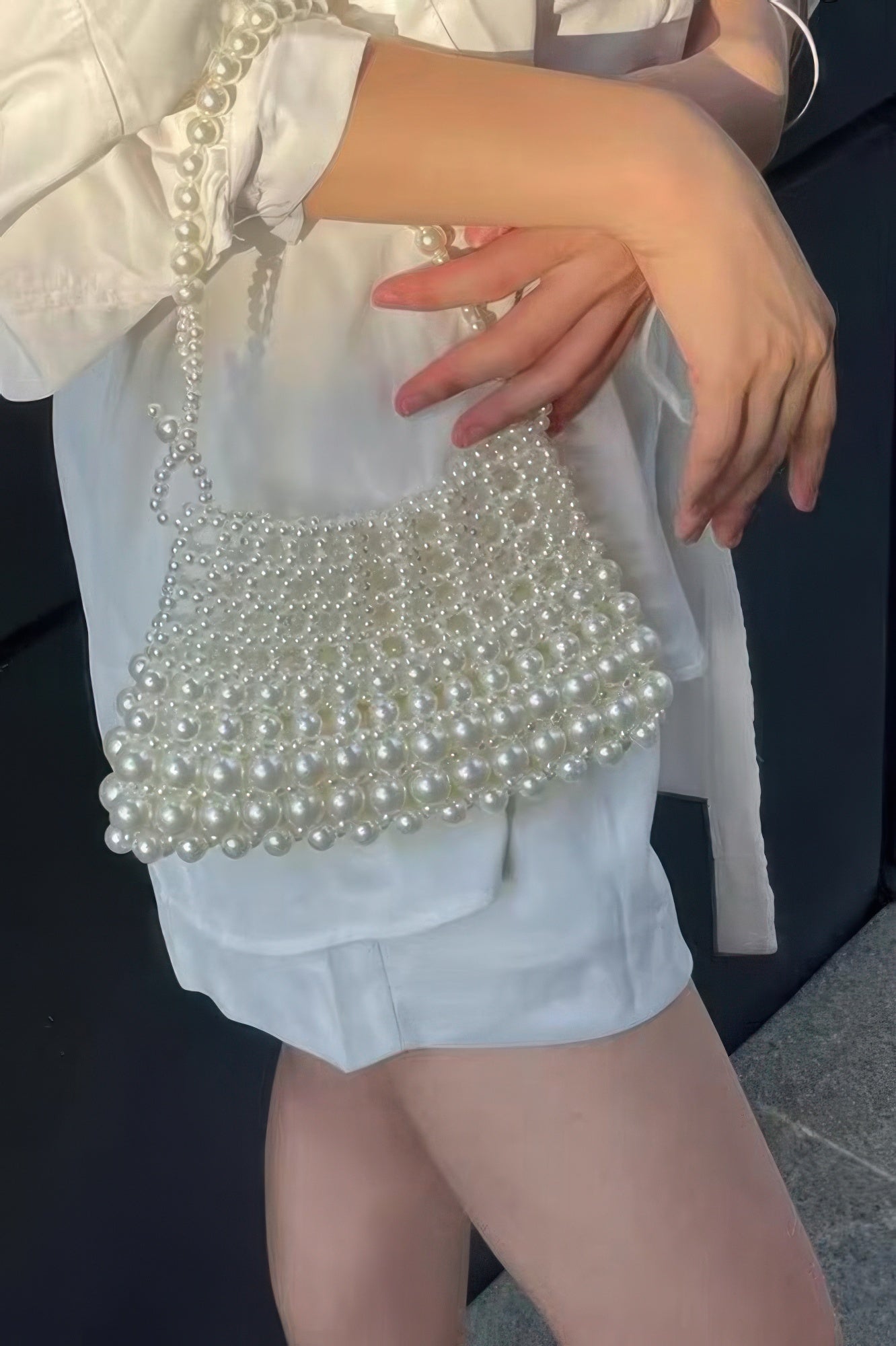 Faux Pearl Elegance Clutch - It's a Girly Place