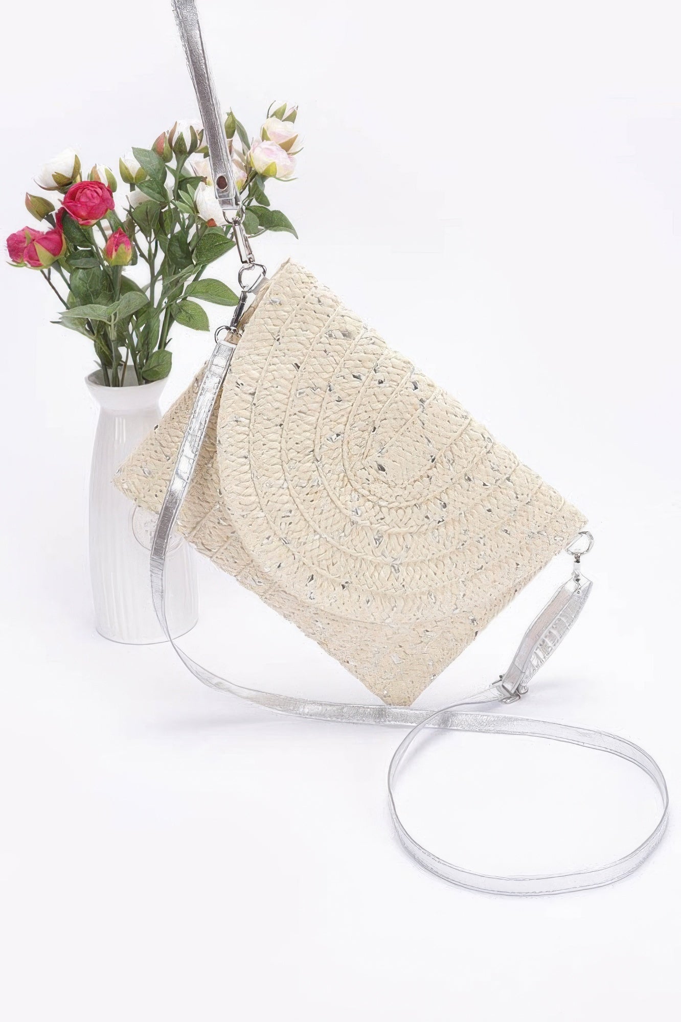 Metallic Faux Straw Envelope Clutch - It's a Girly Place