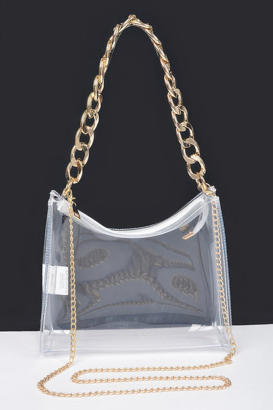 Transparent Big Chain Bag - It's a Girly Place