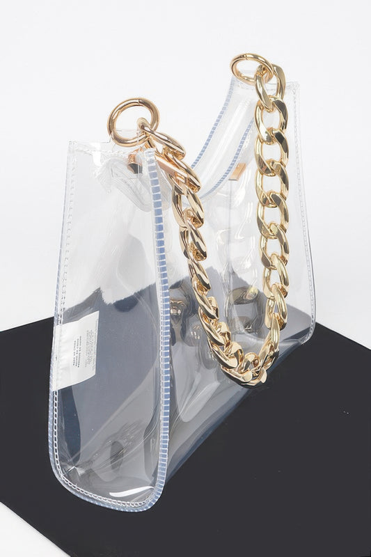 Transparent Big Chain Bag - It's a Girly Place