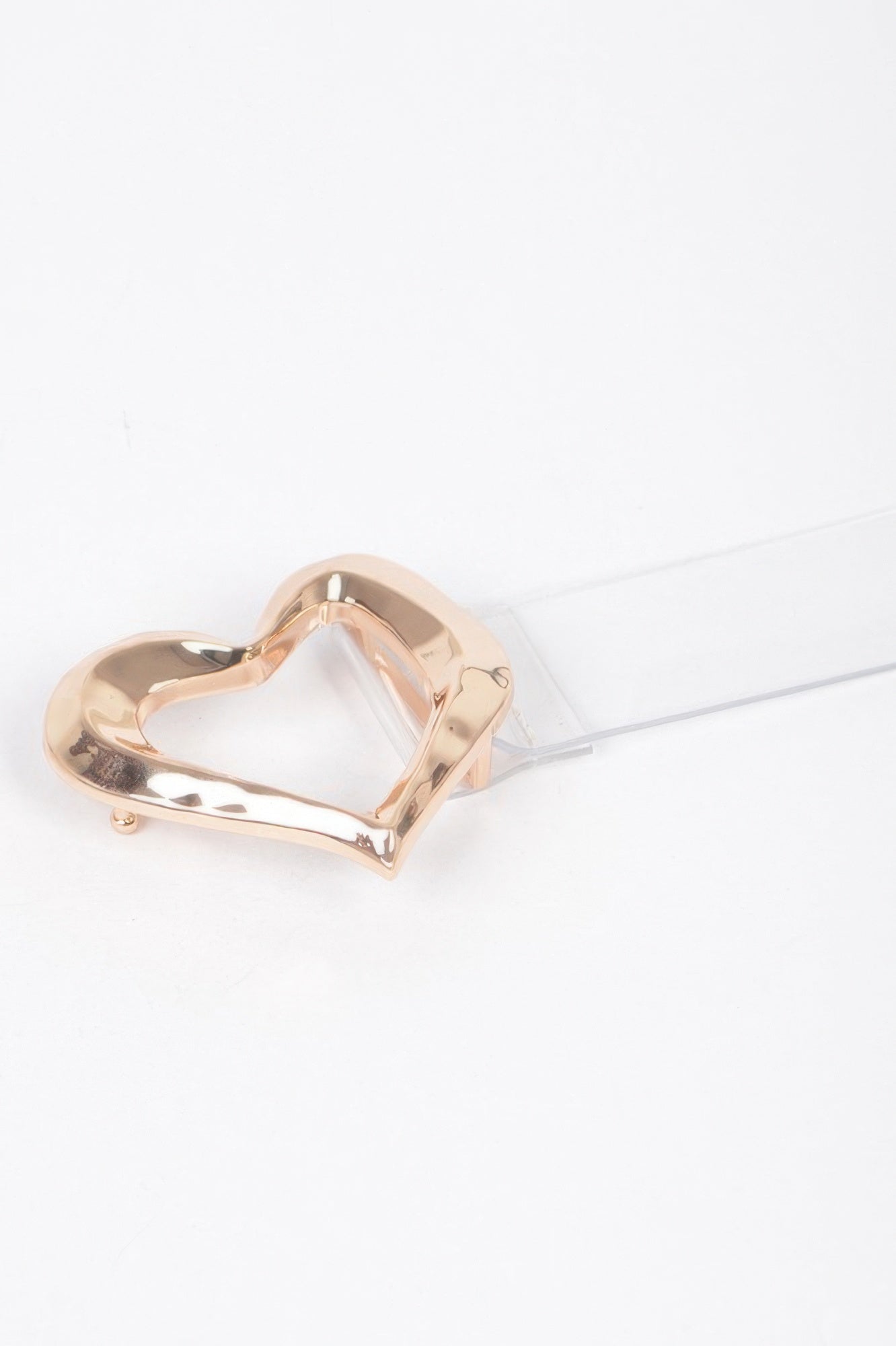 Heart Shape Metal Buckle Plus Size Clear Belt - It's a Girly Place
