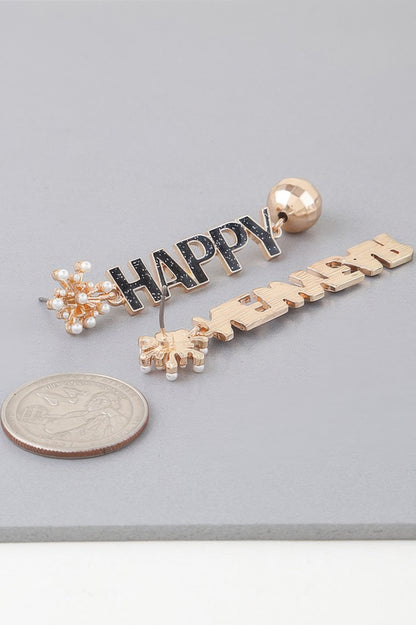 Happy New Year Drop Earrings - It's a Girly Place