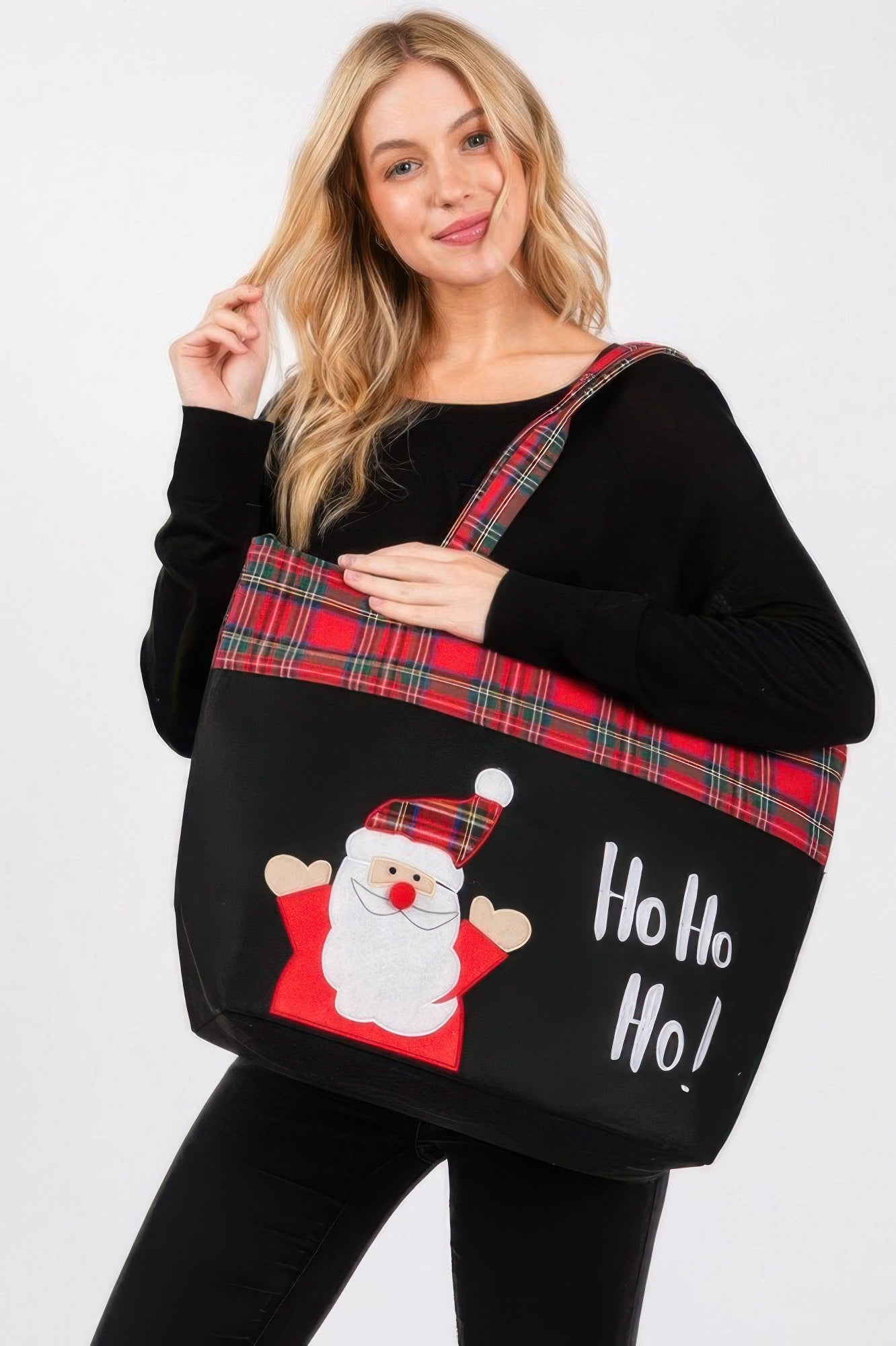 Ho Ho Ho Letter Santa Christmas Tote Bag - It's a Girly Place