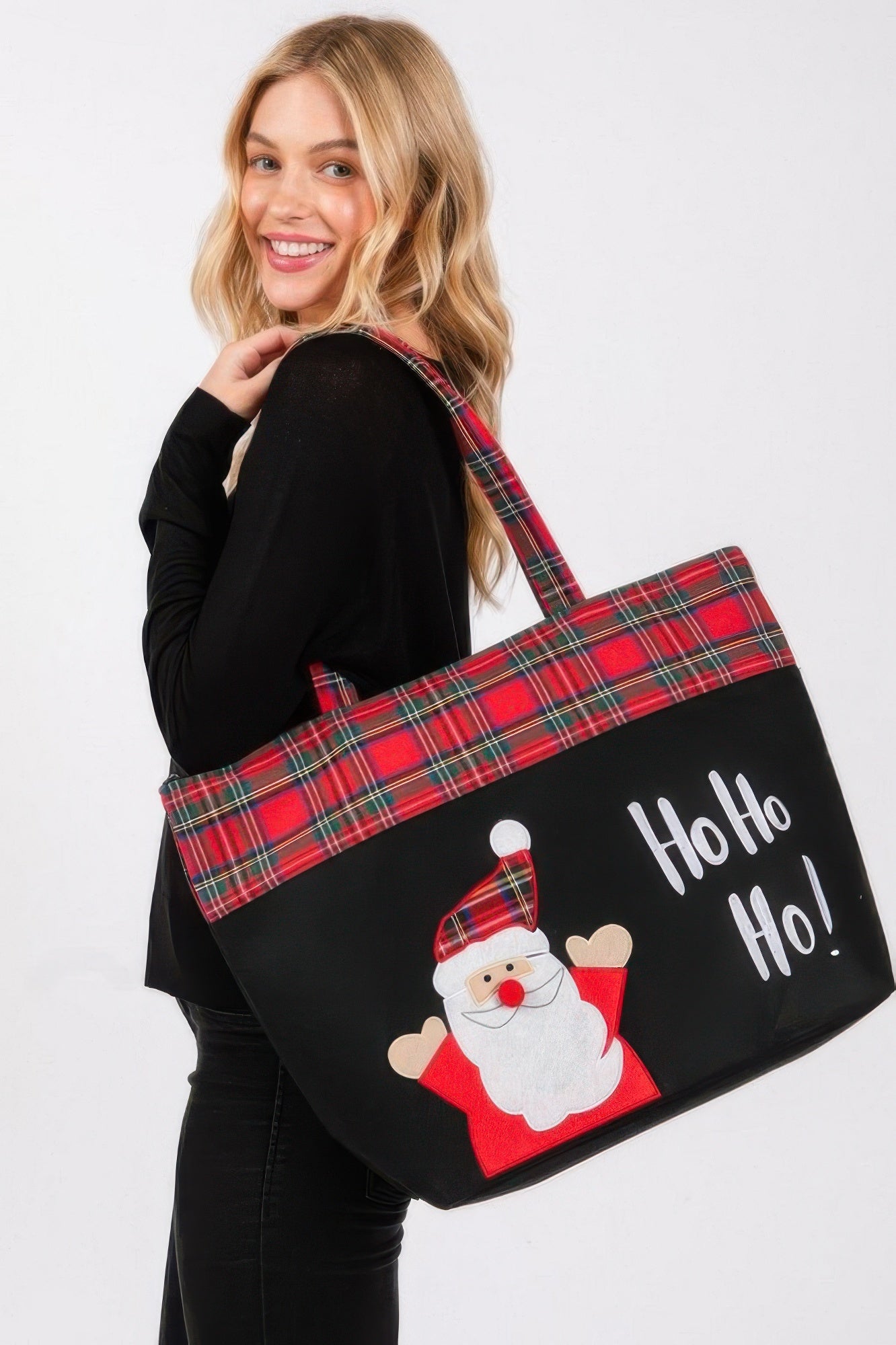 Ho Ho Ho Letter Santa Christmas Tote Bag - It's a Girly Place
