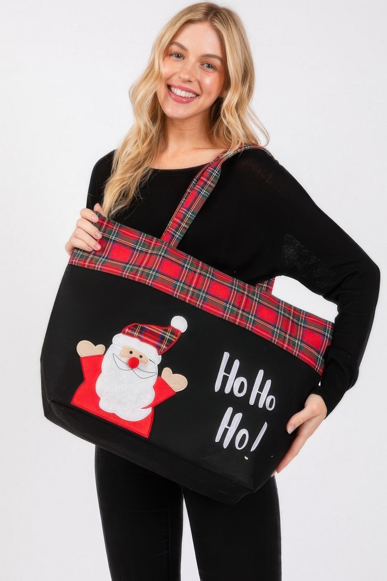 Ho Ho Ho Letter Santa Christmas Tote Bag - It's a Girly Place