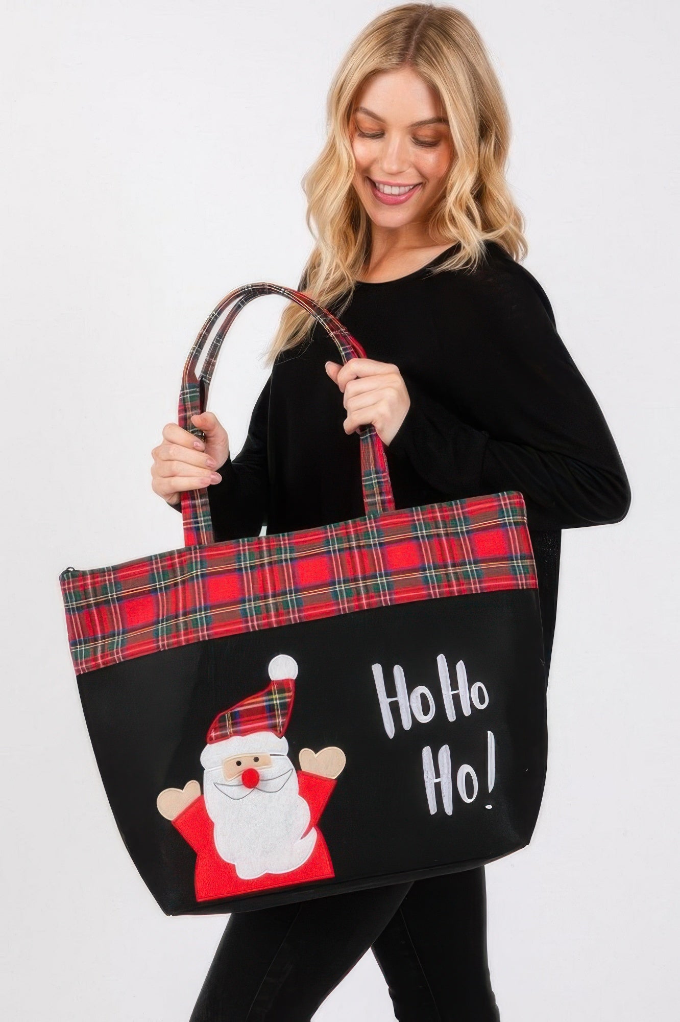 Ho Ho Ho Letter Santa Christmas Tote Bag - It's a Girly Place