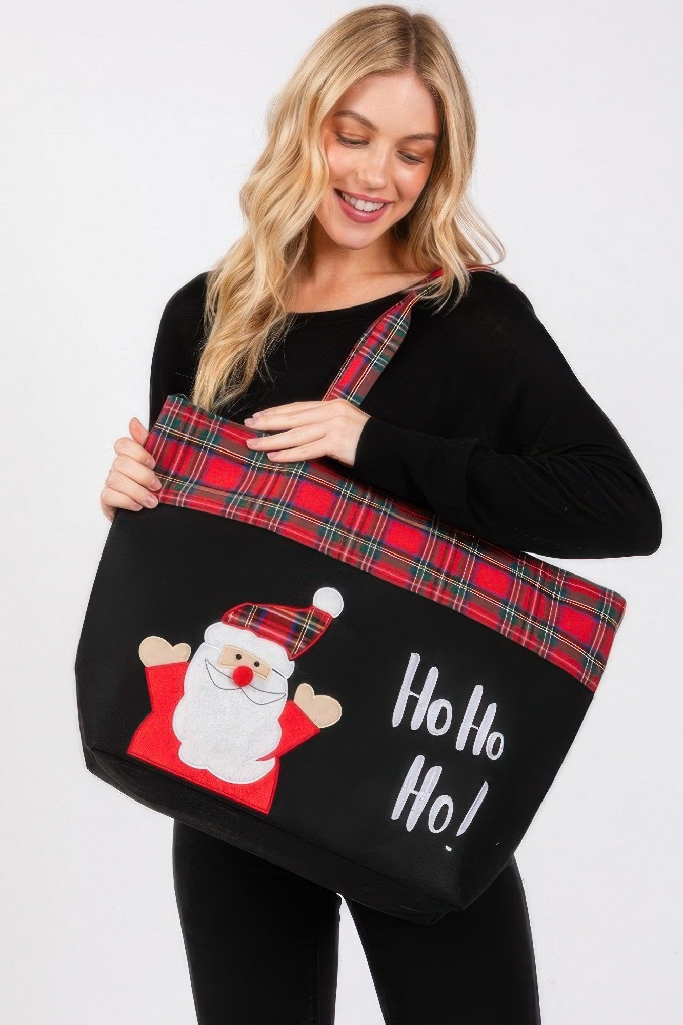 Ho Ho Ho Letter Santa Christmas Tote Bag - It's a Girly Place