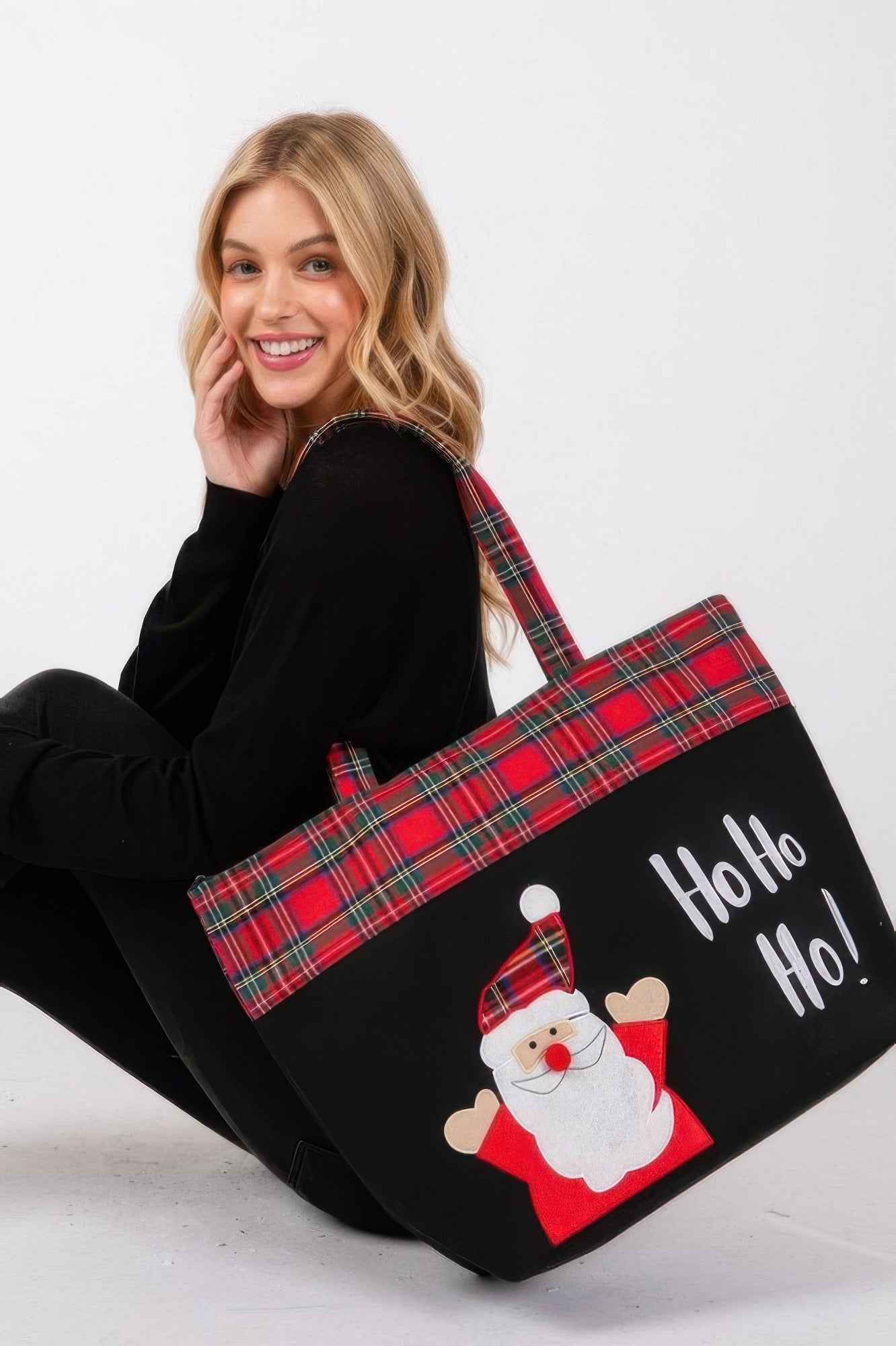 Ho Ho Ho Letter Santa Christmas Tote Bag - It's a Girly Place