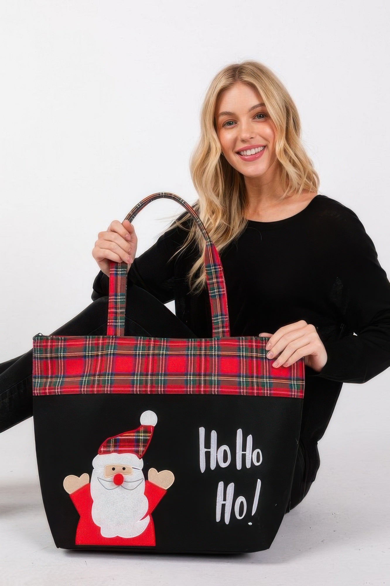 Ho Ho Ho Letter Santa Christmas Tote Bag - It's a Girly Place