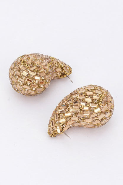 Rhinestone Tear Drop Earring - It's a Girly Place