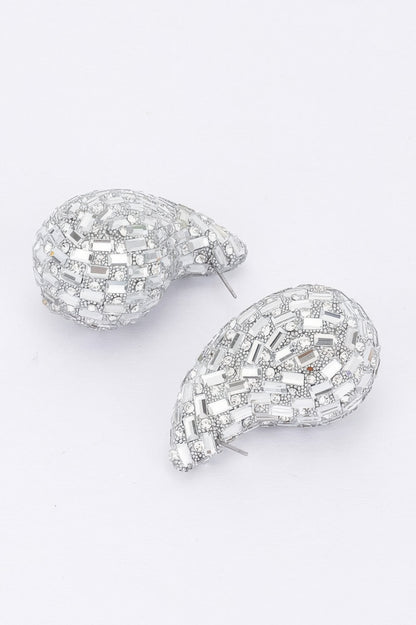 Rhinestone Tear Drop Earring - It's a Girly Place