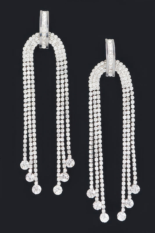 Rhinestone Fringe Earring - It's a Girly Place