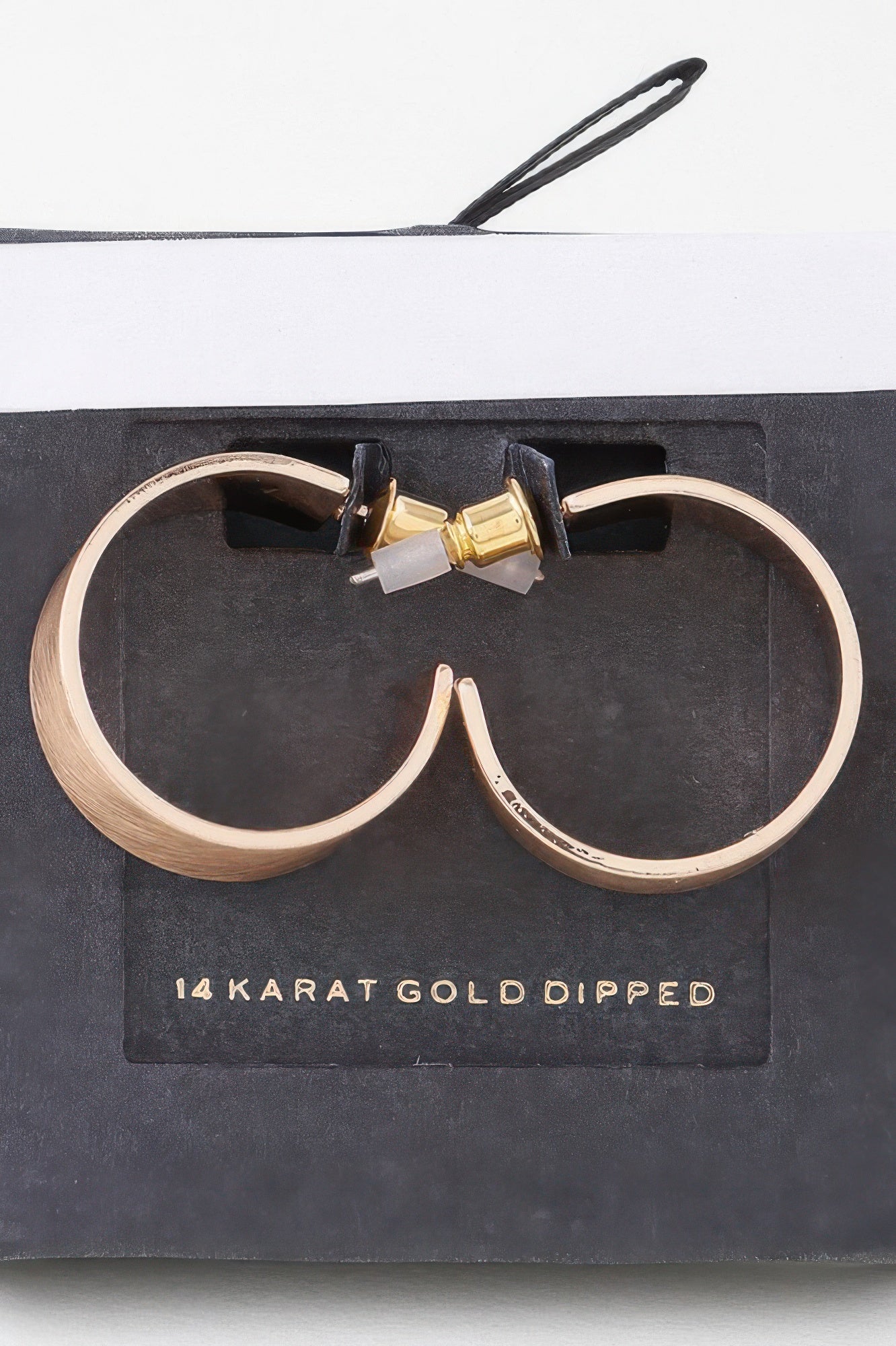 Crosshatched Wide Hoop Earrings - It's a Girly Place