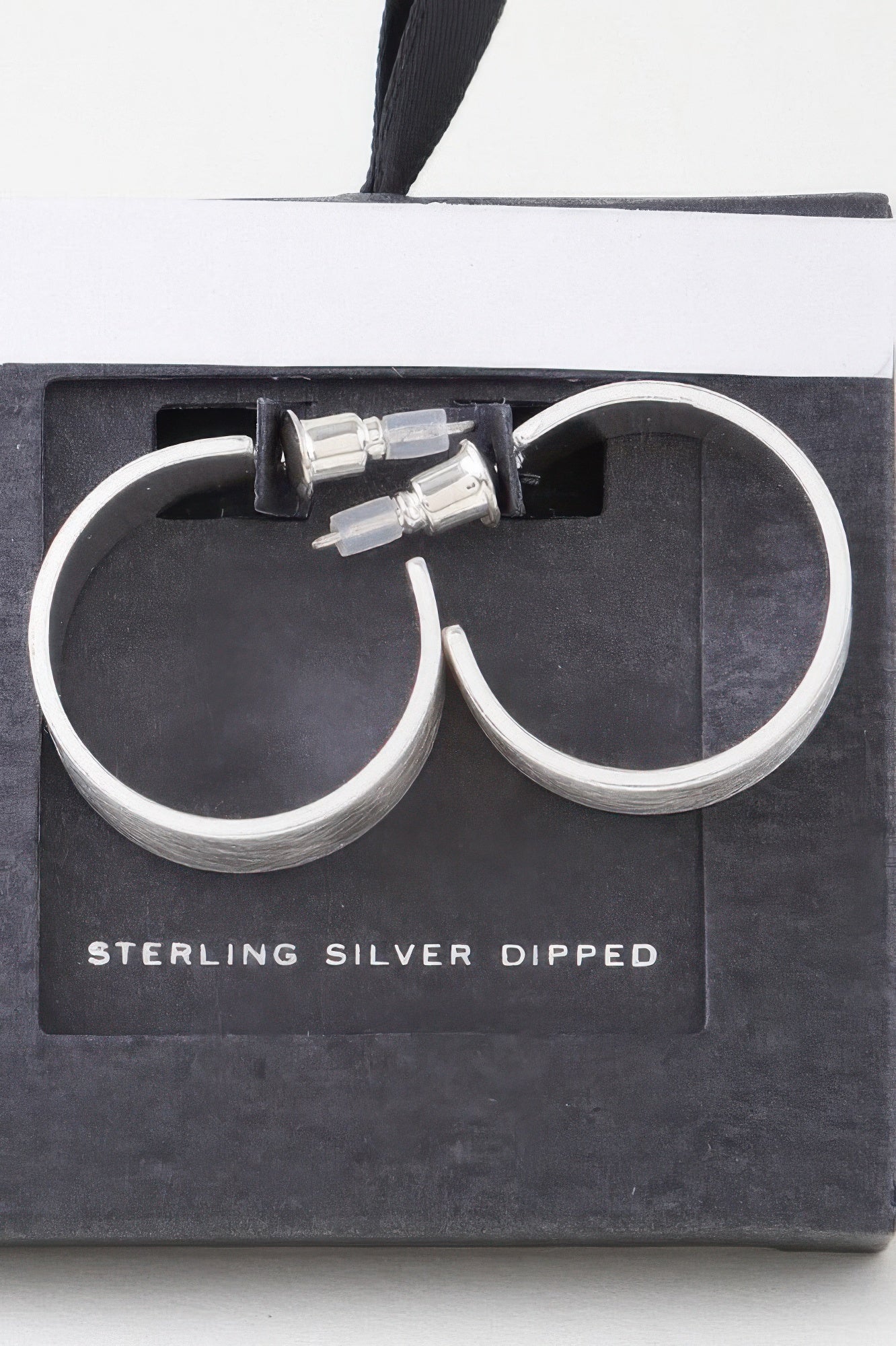 Crosshatched Wide Hoop Earrings - It's a Girly Place