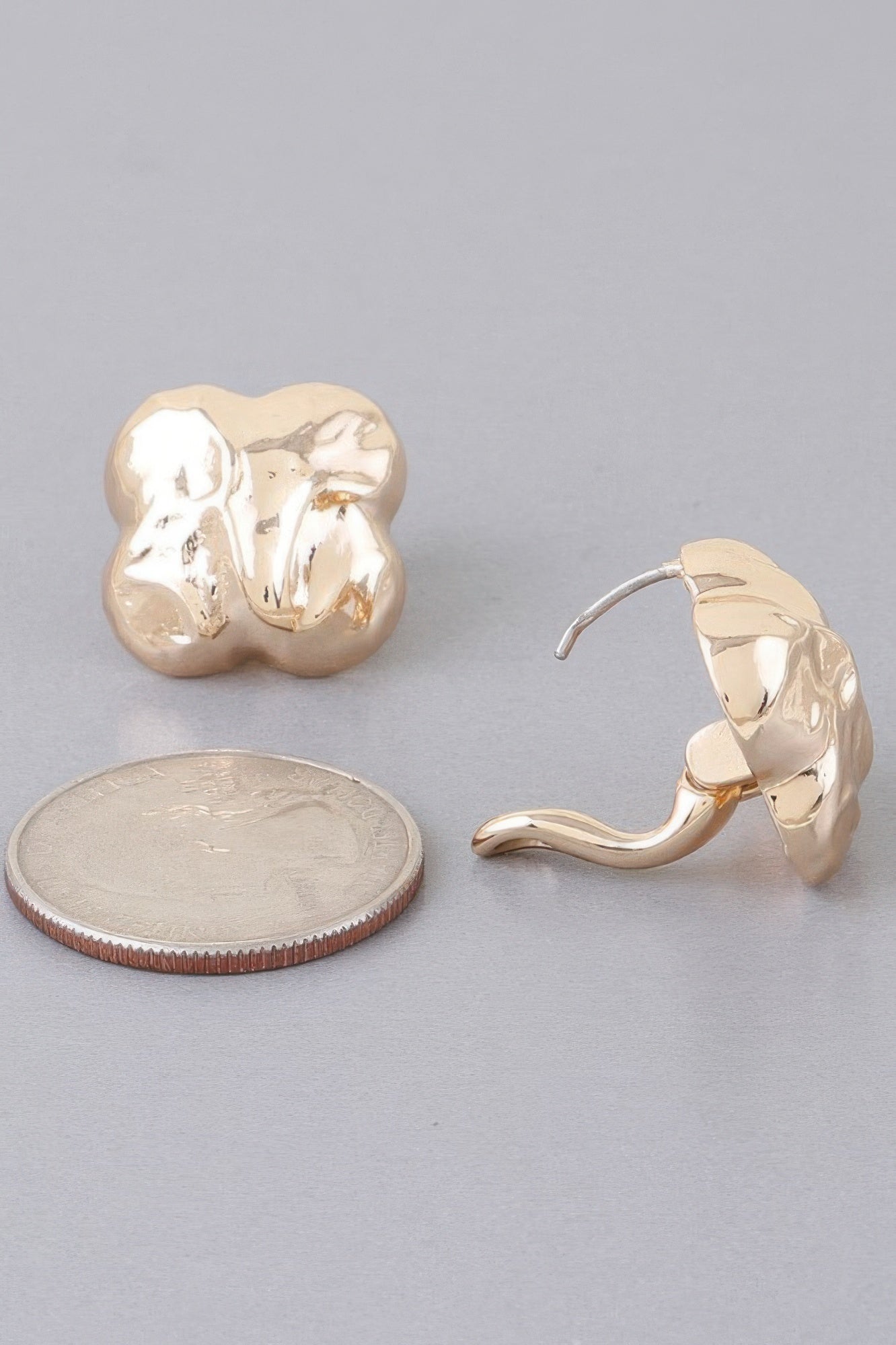 Hammered Clover Stud Earrings - It's a Girly Place