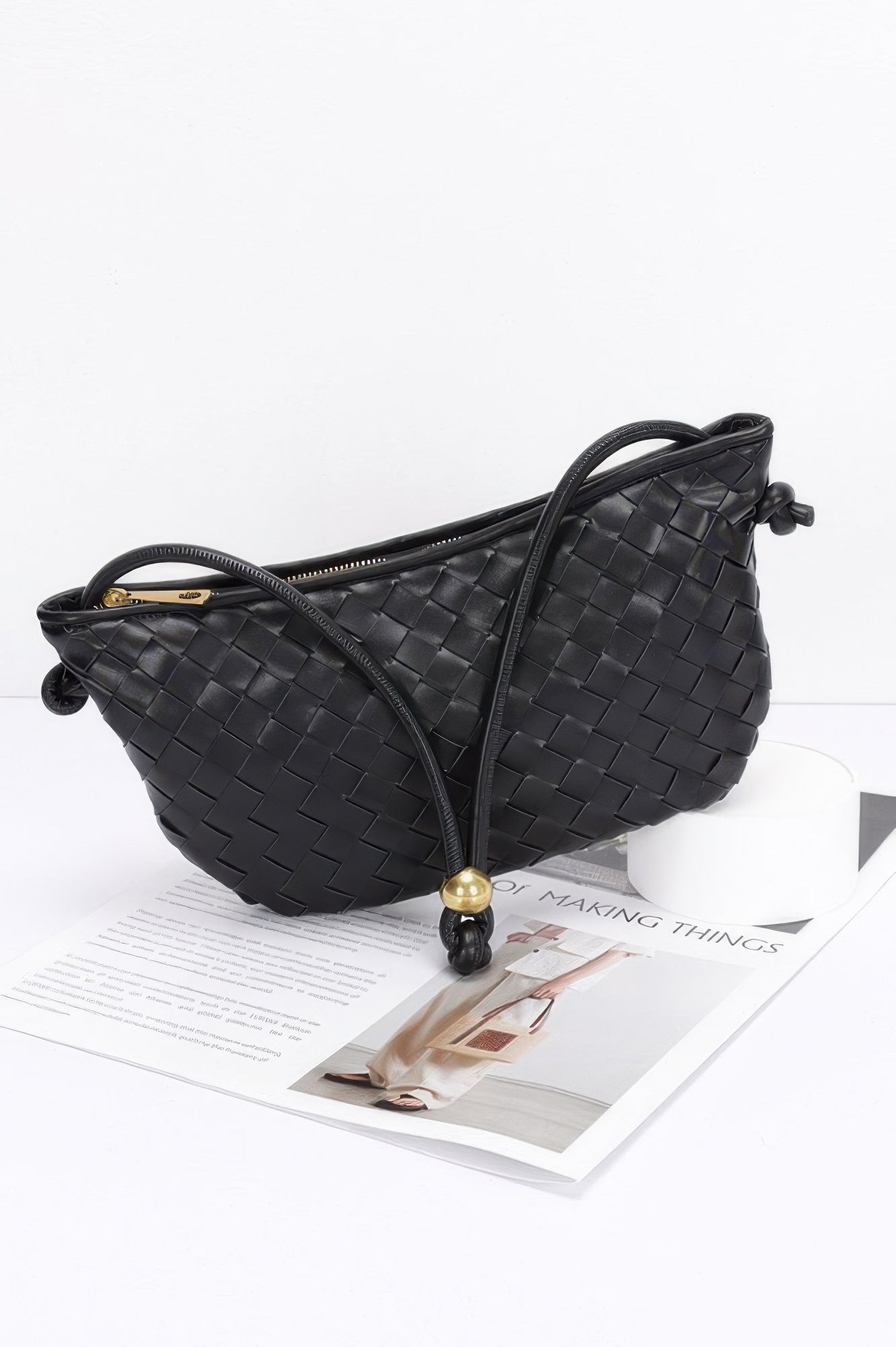 Faux Leather Braided Wrist And Shoulder Bag - It's a Girly Place