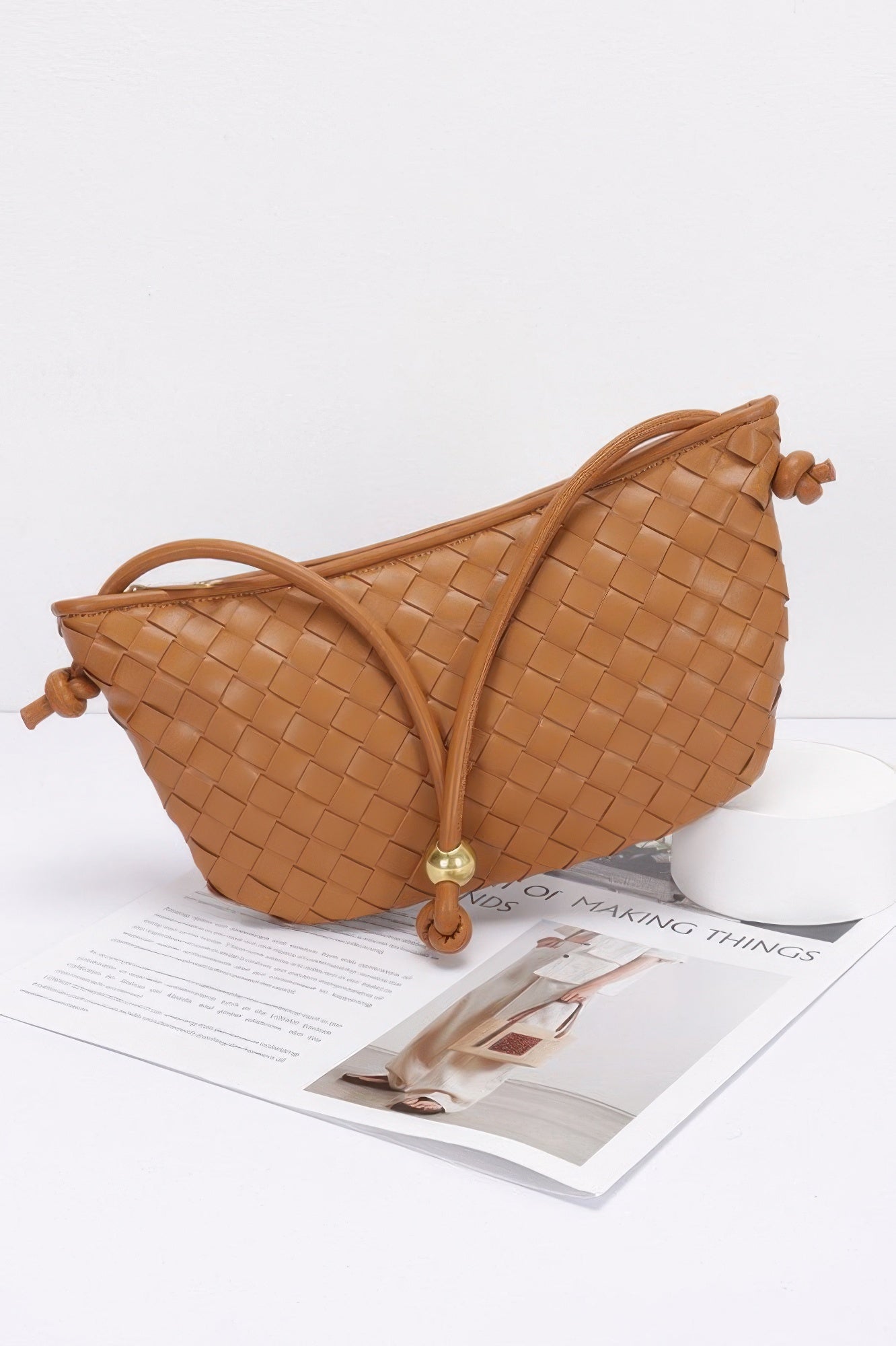 Faux Leather Braided Wrist And Shoulder Bag - It's a Girly Place