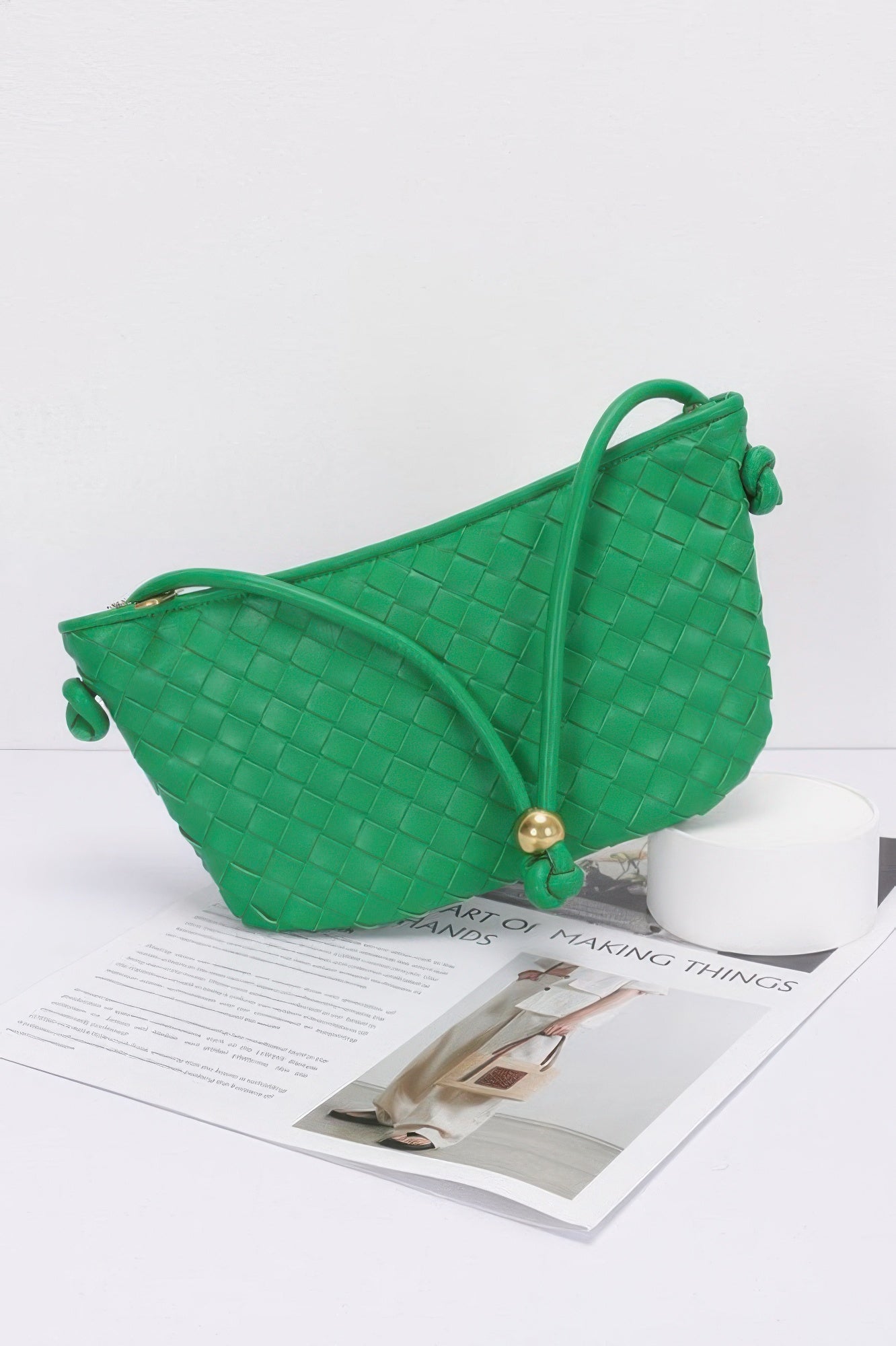 Faux Leather Braided Wrist And Shoulder Bag - It's a Girly Place