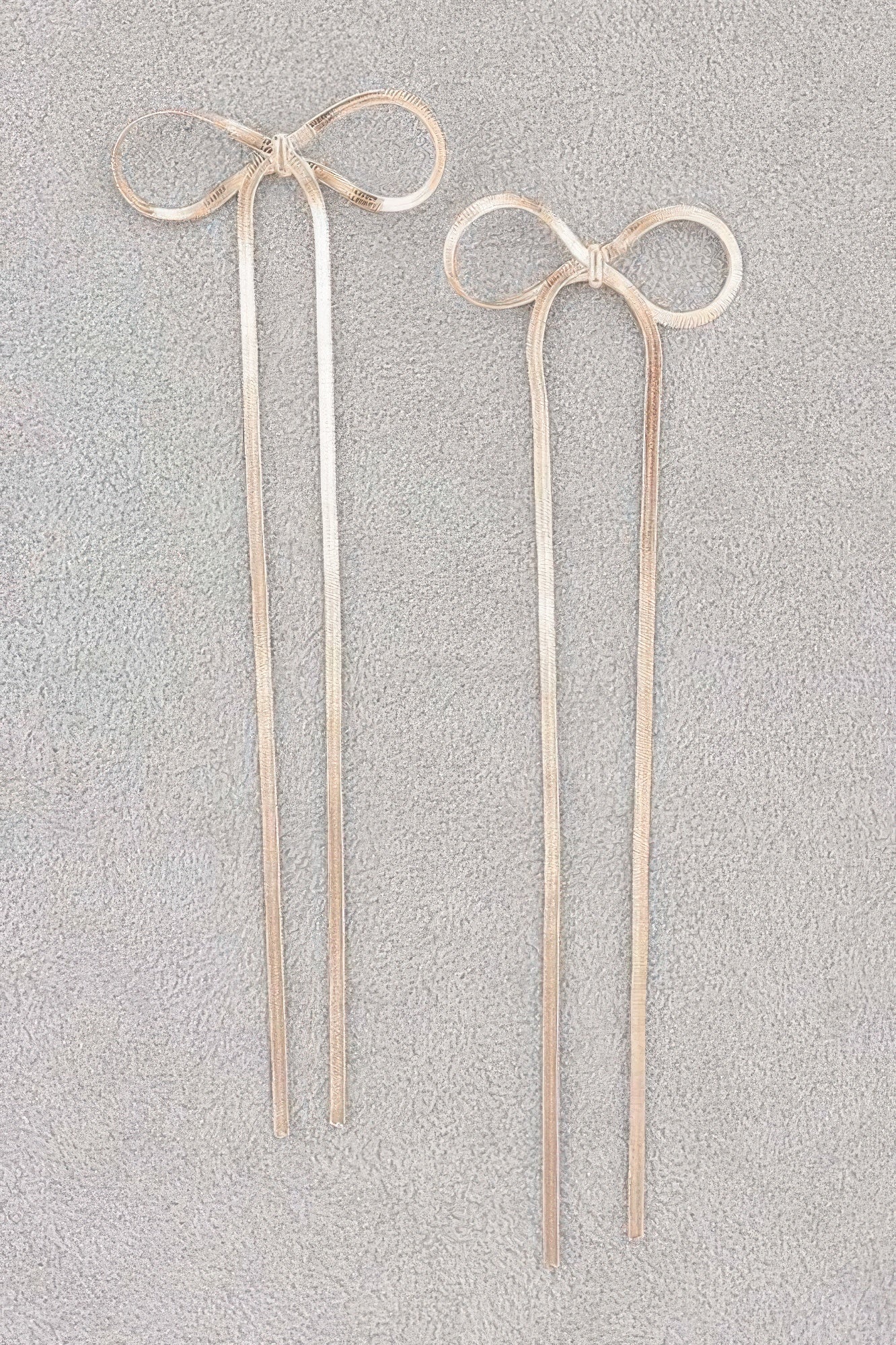 Metal Snake Chain Ribbon Earrings - It's a Girly Place