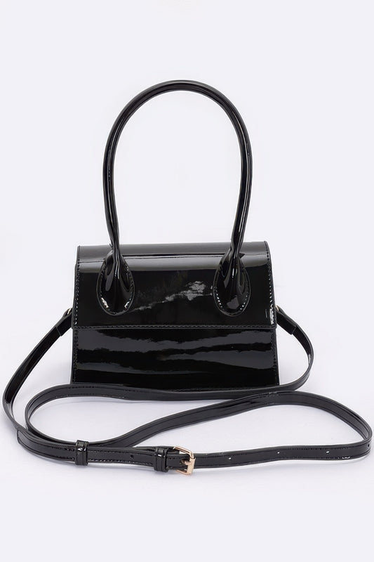 Enamel Top Handle Crossbody Bag - It's a Girly Place