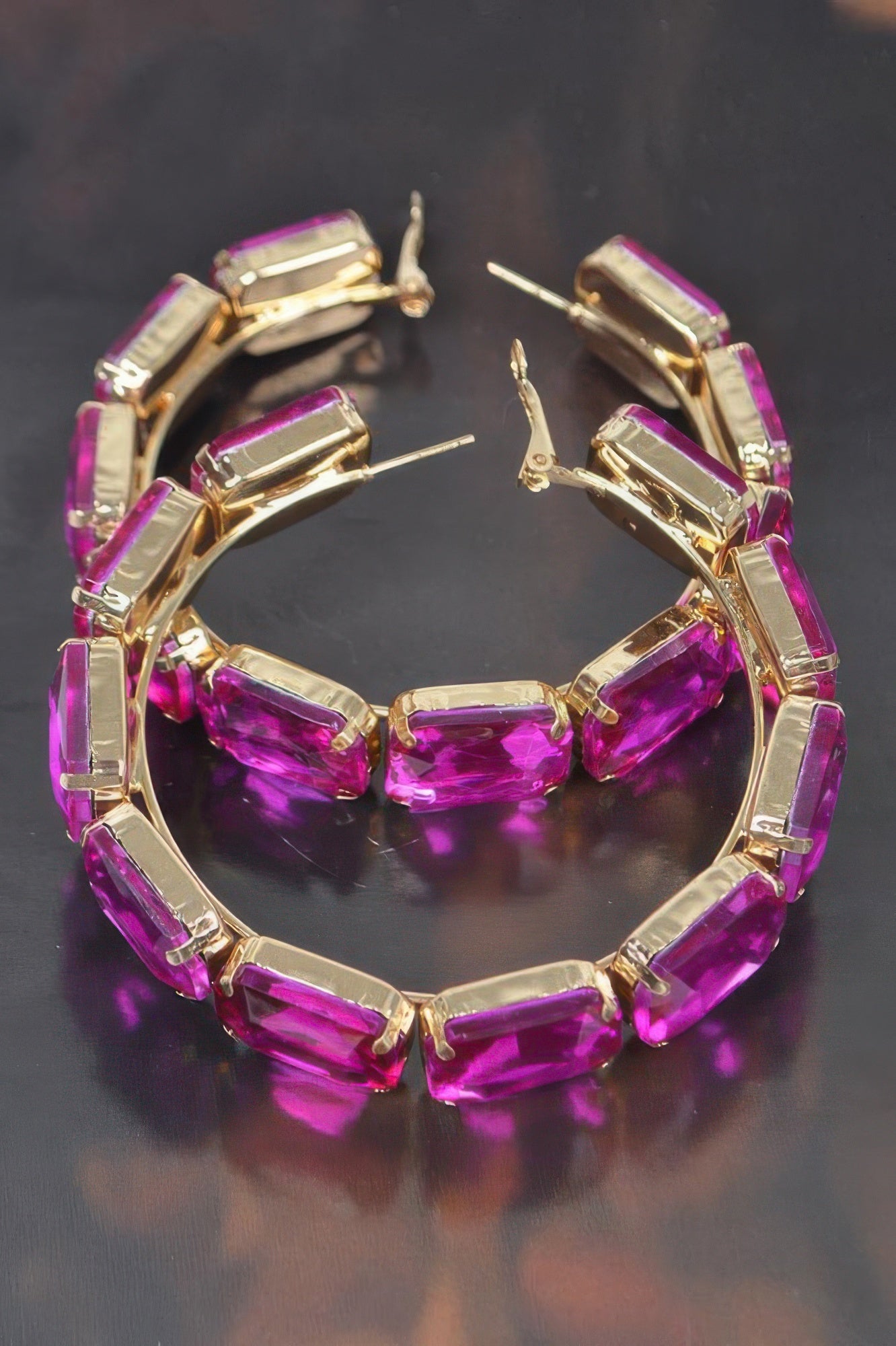 Stone Hoop Earring - It's a Girly Place