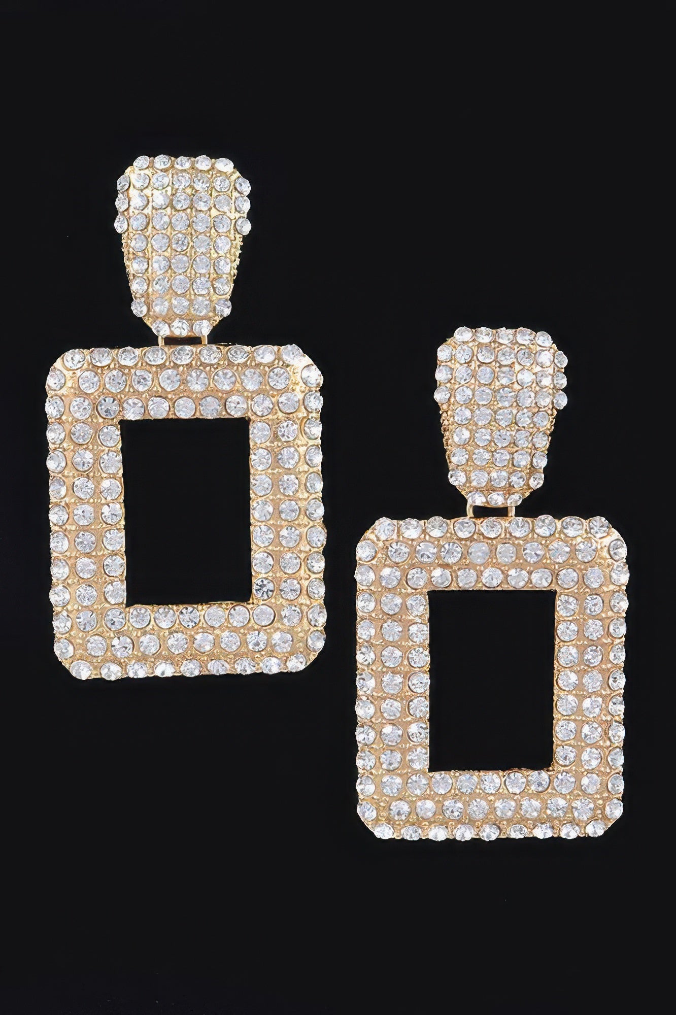 Rectangular Chain Drop Earrings - It's a Girly Place