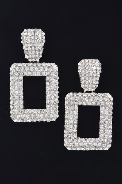Rectangular Chain Drop Earrings - It's a Girly Place