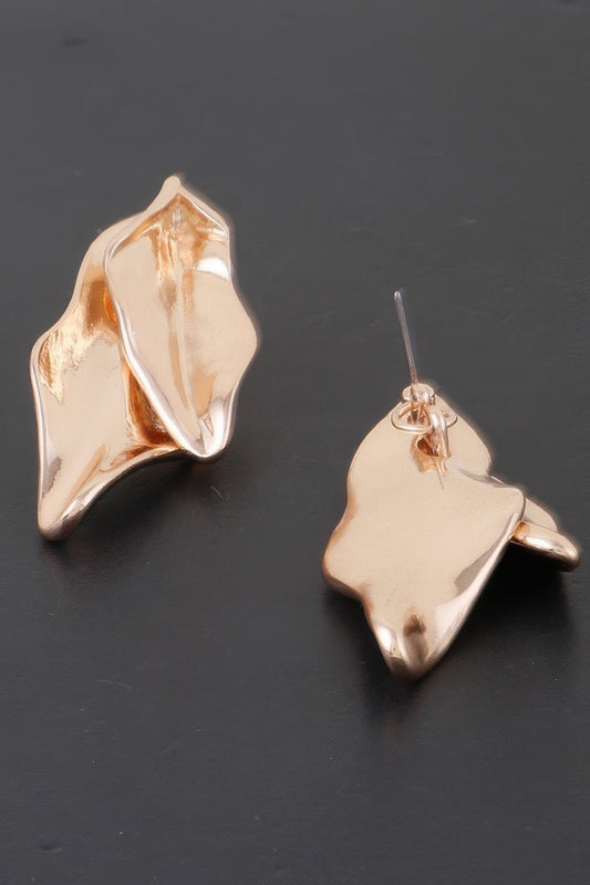 Shiny Double Leaf Drop Earrings - It's a Girly Place