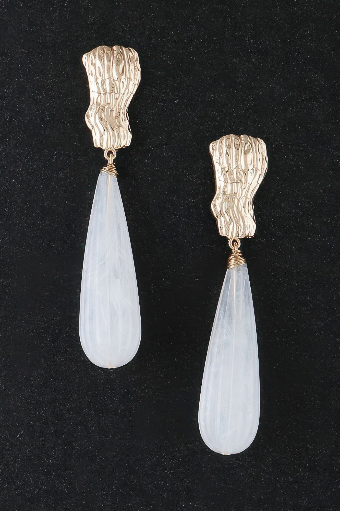 White Stone Elegance Earrings - It's a Girly Place