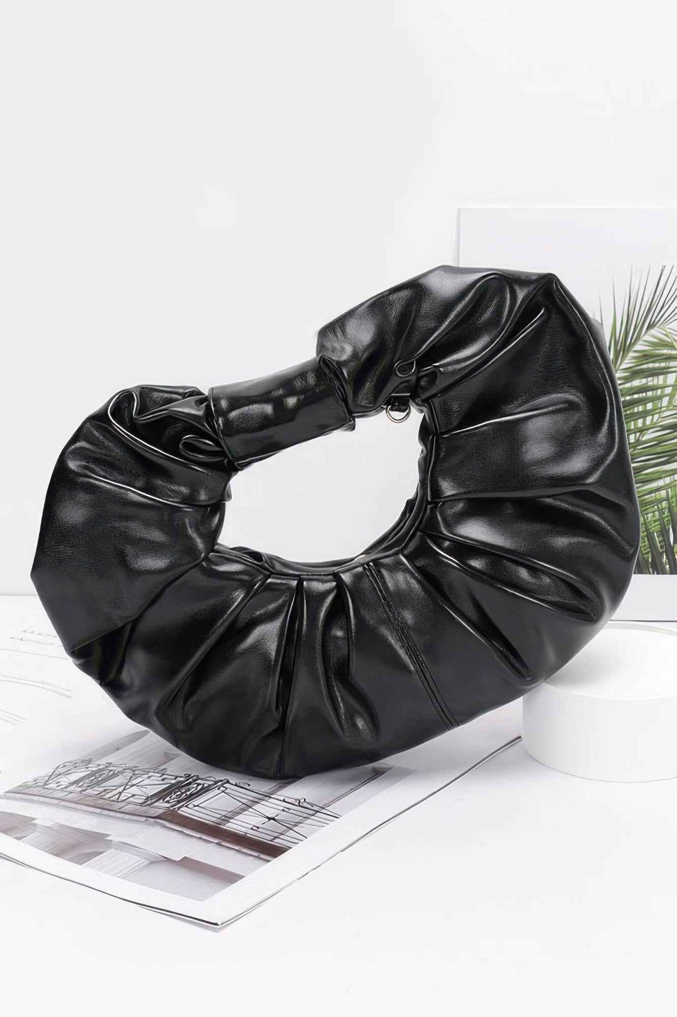 Metallic Hobo Bag W/chain