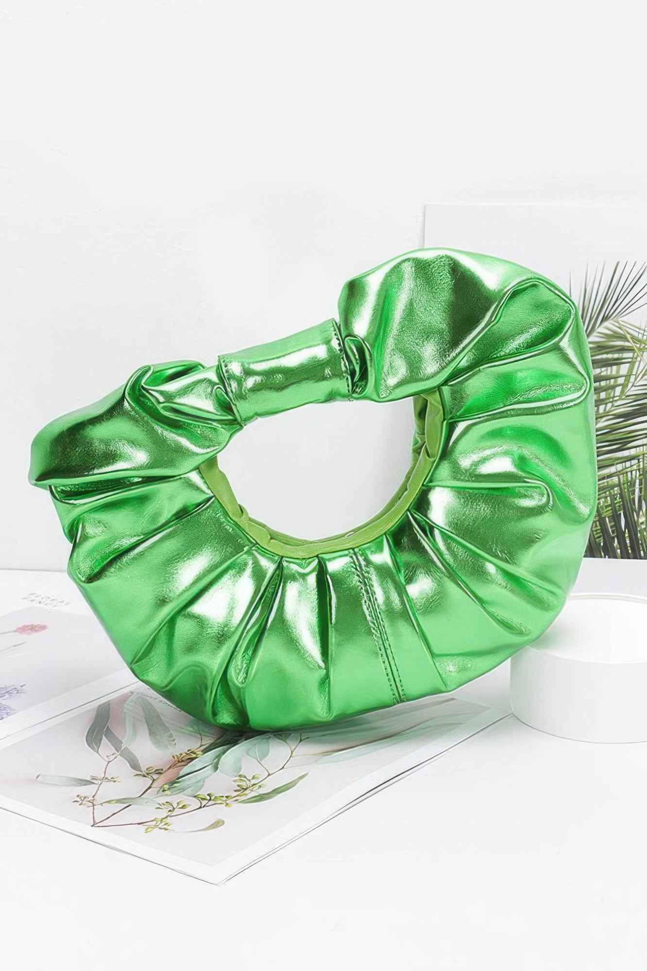 Metallic Hobo Bag W/chain