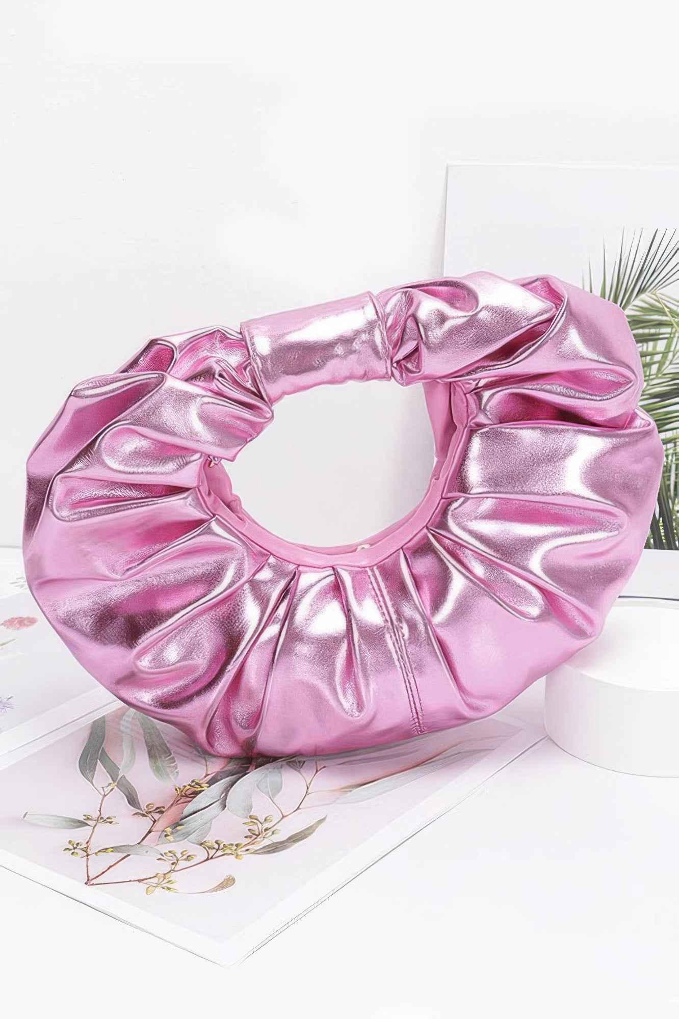 Metallic Hobo Bag W/chain