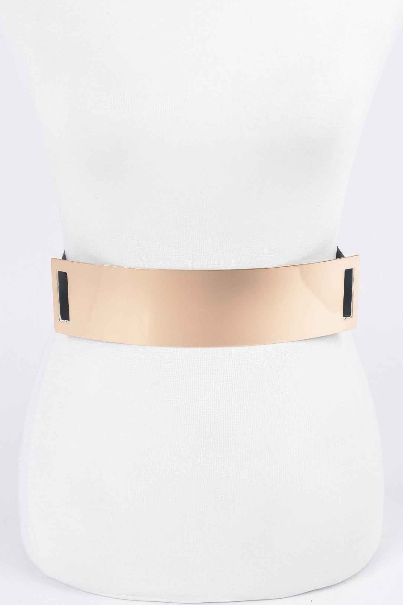 Metal Plate Plus Size Elastic Belt