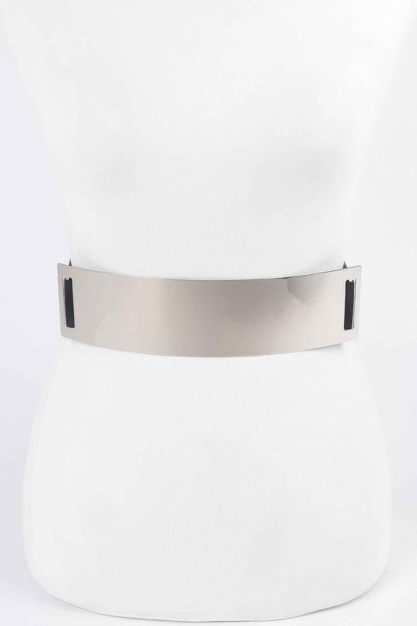 Metal Plate Plus Size Elastic Belt