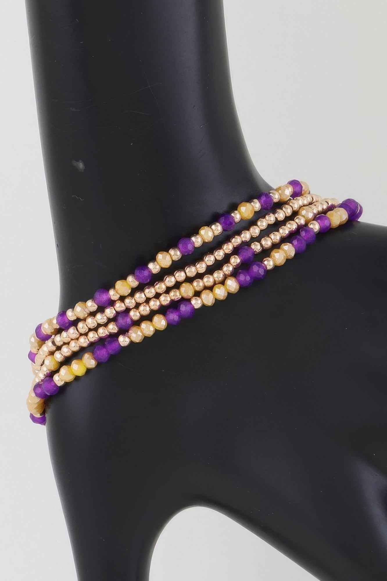 Alternating Stone Beaded Bracelet