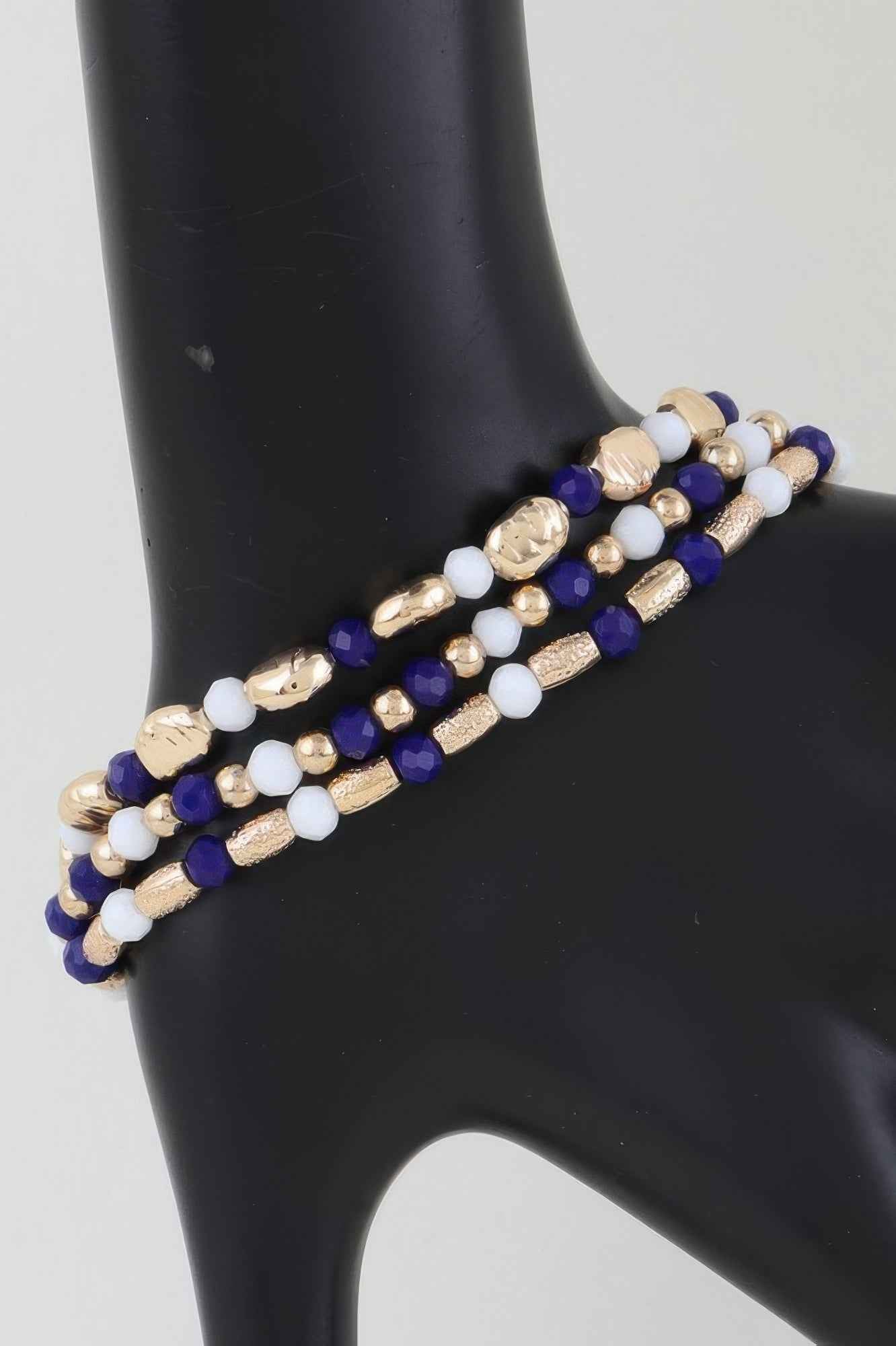 Multi Tone Stone Beaded Bracelet