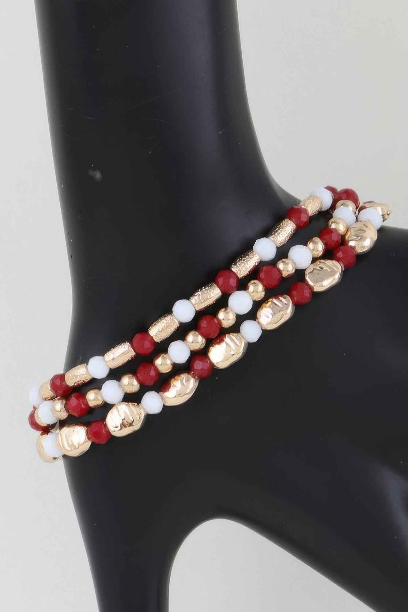 Multi Tone Stone Beaded Bracelet