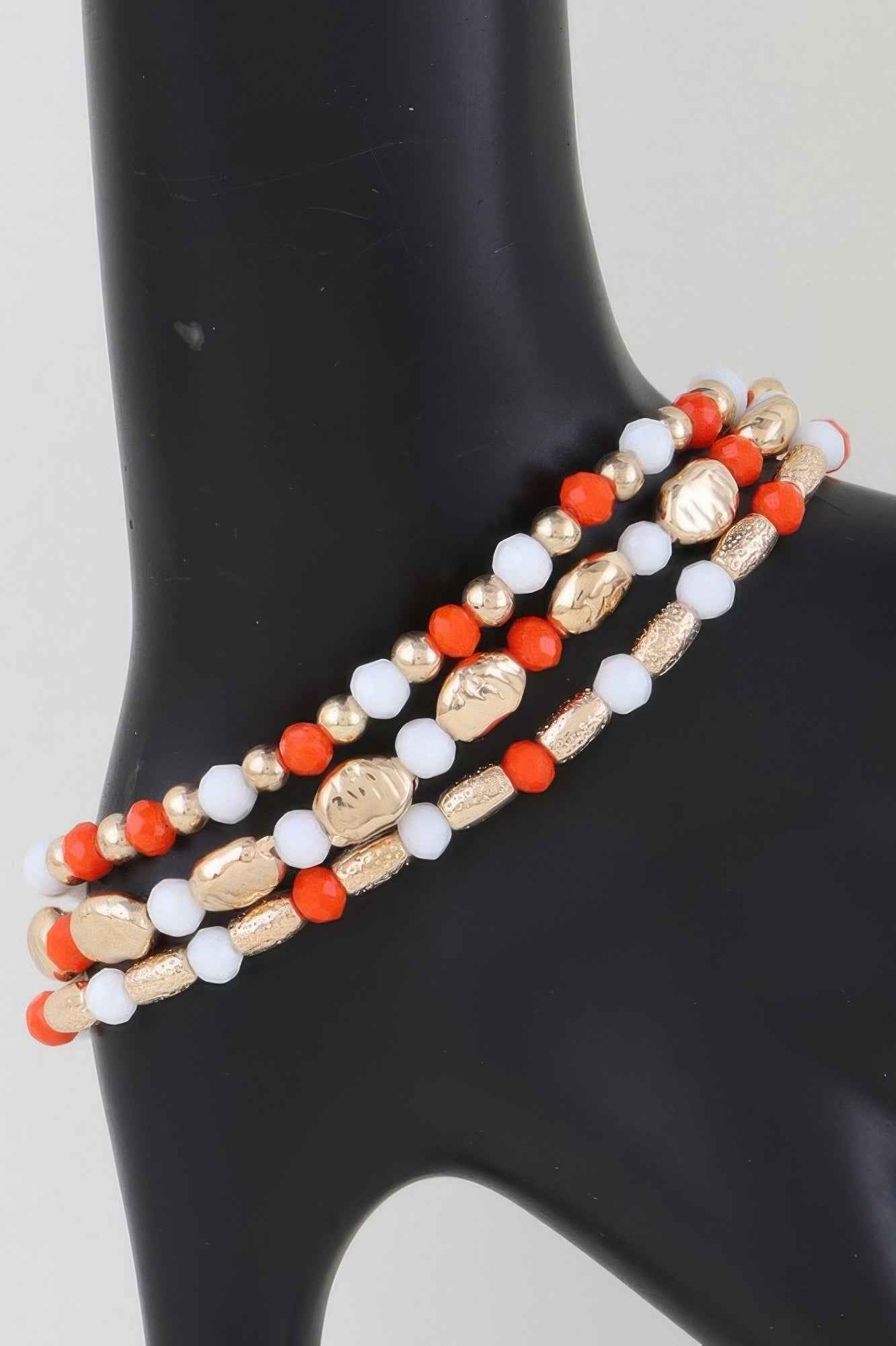 Multi Tone Stone Beaded Bracelet