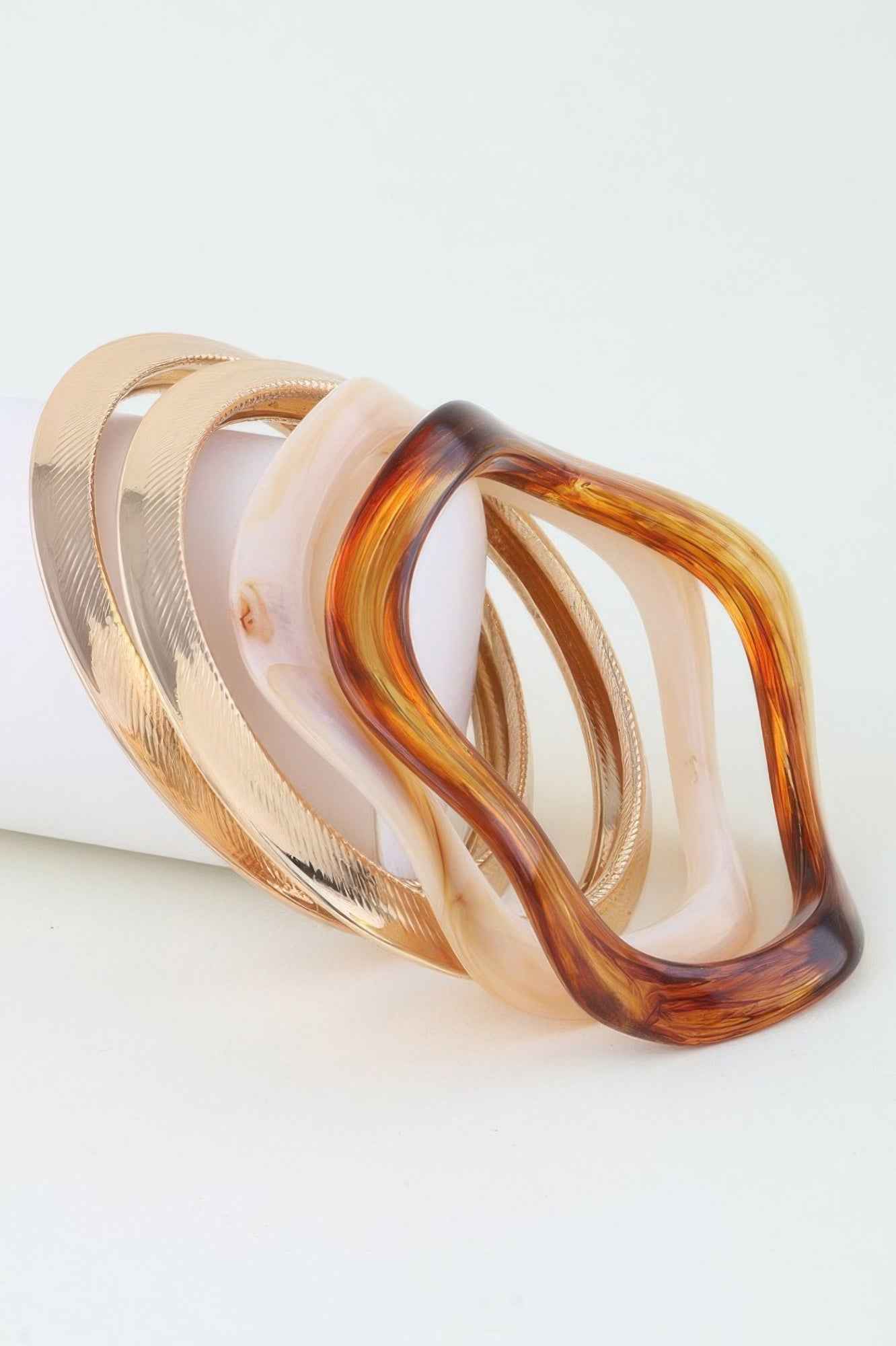 Multi Marble Wave Cuff Bracelet